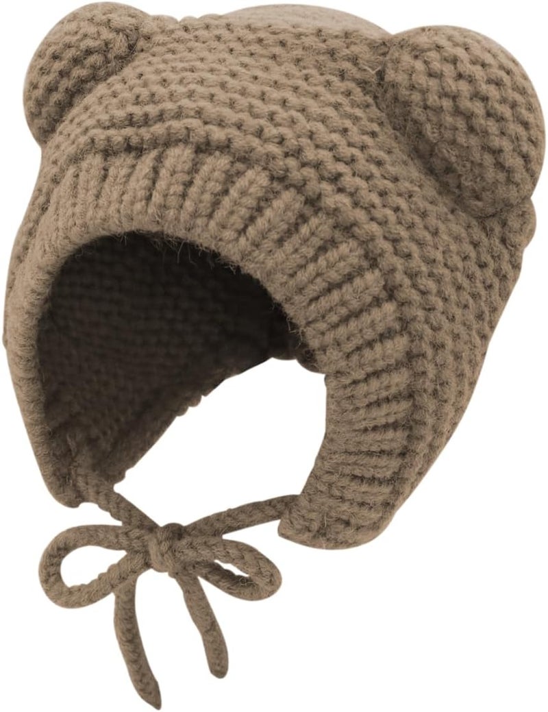 MINGSEECESS Kids Knitted Beanie Hat Cute Frog Cartoon Winter Warmer Cap with Big Eyes for Baby Boys Girls - Image 3